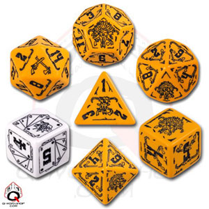 Set Dadi Deadlands - Arancione, Nero
