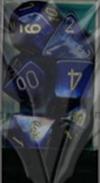 Set Dadi Velvet - Blu/Argento