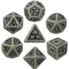 Set Dadi Elfici - Grigio, Nero