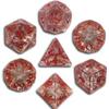 Set Dadi Elfici - Trasparente, Rosso