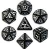 Set Dadi Elfici - Nero, Bianco