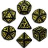 Set Dadi Elfici - Nero, Giallo