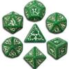 Set Dadi Elfici - Verde, Bianco
