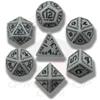 Set Dadi Runici - Grigio, Nero