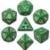 Set Dadi Runici - Verde, Bianco