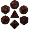 Set Dadi Elfici - Nero, Rosso