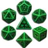 Set Dadi Elfici - Verde, Nero