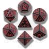 Set Dadi Runici - Nero, Rosso