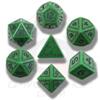 Set Dadi Runici - Verde, Nero