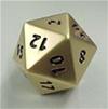 d20 in Metallo Gigante - Oro