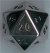 d20 in Metallo Gigante - Cromato