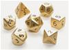 Set Mini Dadi in Metallo - Oro (7) + Sacchetto