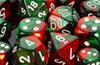 Set Dadi Gemini 2 - Verde-Rosso/Bianco