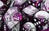 Set Dadi Gemini 2 - Viola-Acciaio/Bianco