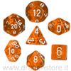 Set Dadi Trasparenti - Arancio/Bianco