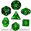 Set Dadi Trasparenti - Verde/Bianco