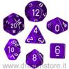 Set Dadi Trasparenti - Viola/Bianco