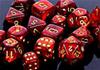 Set Dadi Scarab - Rosso Scarlatto/Oro
