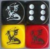 Dado d6 Fantasy - Drago Nero