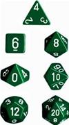 Set Dadi Opachi - Verde/Bianco