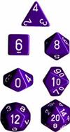 Set Dadi Opachi - Viola/Bianco