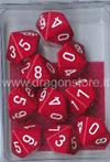 Set 10D10 Opachi - Rosso/Bianco