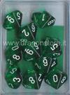 Set 10D10 Trasparenti - Verde/Bianco
