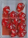 Set 10D10 Trasparenti - Arancione/Bianco