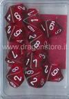 Set 10D10 Trasparenti - Rosso/Bianco