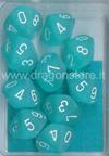 Set 10D10 Frosted - Ciano/Bianco