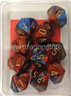 Set 10D10 Gemini 2 - Blu-Rosso/Oro
