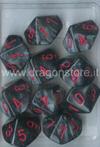 Set 10D10 Velvet - Nero/Rosso