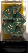 Set Dadi Opachi - Verde Sporco/Oro