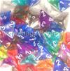 Assortimento 50 Dadi Trasparenti - D4