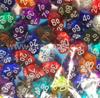 Assortimento 50 Dadi Trasparenti - D10%