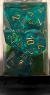 Set Dadi Borealis - Ciano/Oro