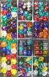 Assortimento 125 Dadi Trasparenti con espositore