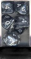 Set Dadi Truccati (7) - Nero Perlato/Oro