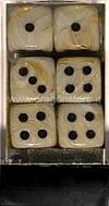 Set 12D6 Marble - Avorio/Nero