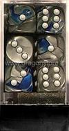 Set 12D6 Gemini - Blu-Acciaio/Bianco