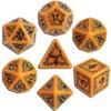Set Dadi Elfici - Arancione, Nero