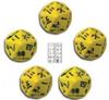 Set Dadi Giapponesi d10 (5) - Giallo, Nero