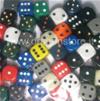 Assortimento 50 Dadi Opachi  - D6 con Puntini