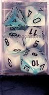 Set Dadi Gemini 4 - Ciano-Bianco/Nero