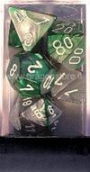 Set Dadi Gemini 4 - Verde-Acciaio/Bianco