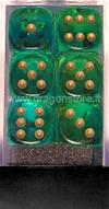 Set 12D6 Gemini 3 - Trasparente-Verde-Ciano/Oro