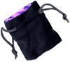 Sacchetto Piccolo Velluto Nero - Seta Viola