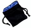 Sacchetto Piccolo Velluto Nero - Seta Blu