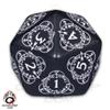 d20 Segnapunti Gigante - Nero
