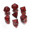 Set Dadi Tribali - Nero, Rosso
